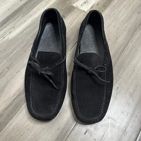 Tod\'s Suede Gommino Driving Shoes Loafers Men\'s Black Size 9 main image 9